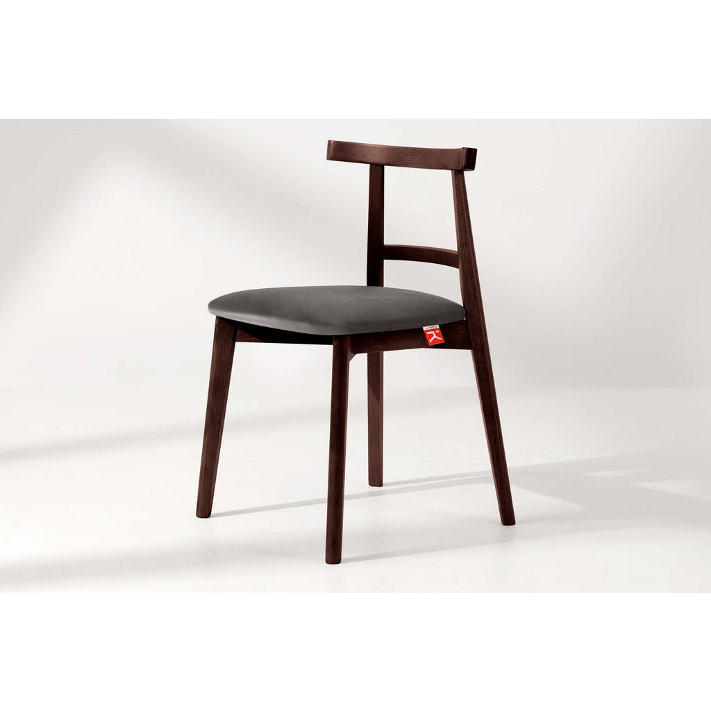 Thumbnail - Konsimo® Esstischstühle, Grau, Holz, Textil, 47x76x45 cm, Hergestellt in Europa, Esszimmer, Stühle, Esszimmerstühle, Vie...