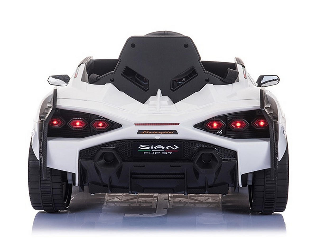 KINDER ELEKTROAUTO Lamborghini Sian weiß - Weiß, Kunststoff (108/62/40cm) - TPFLiving