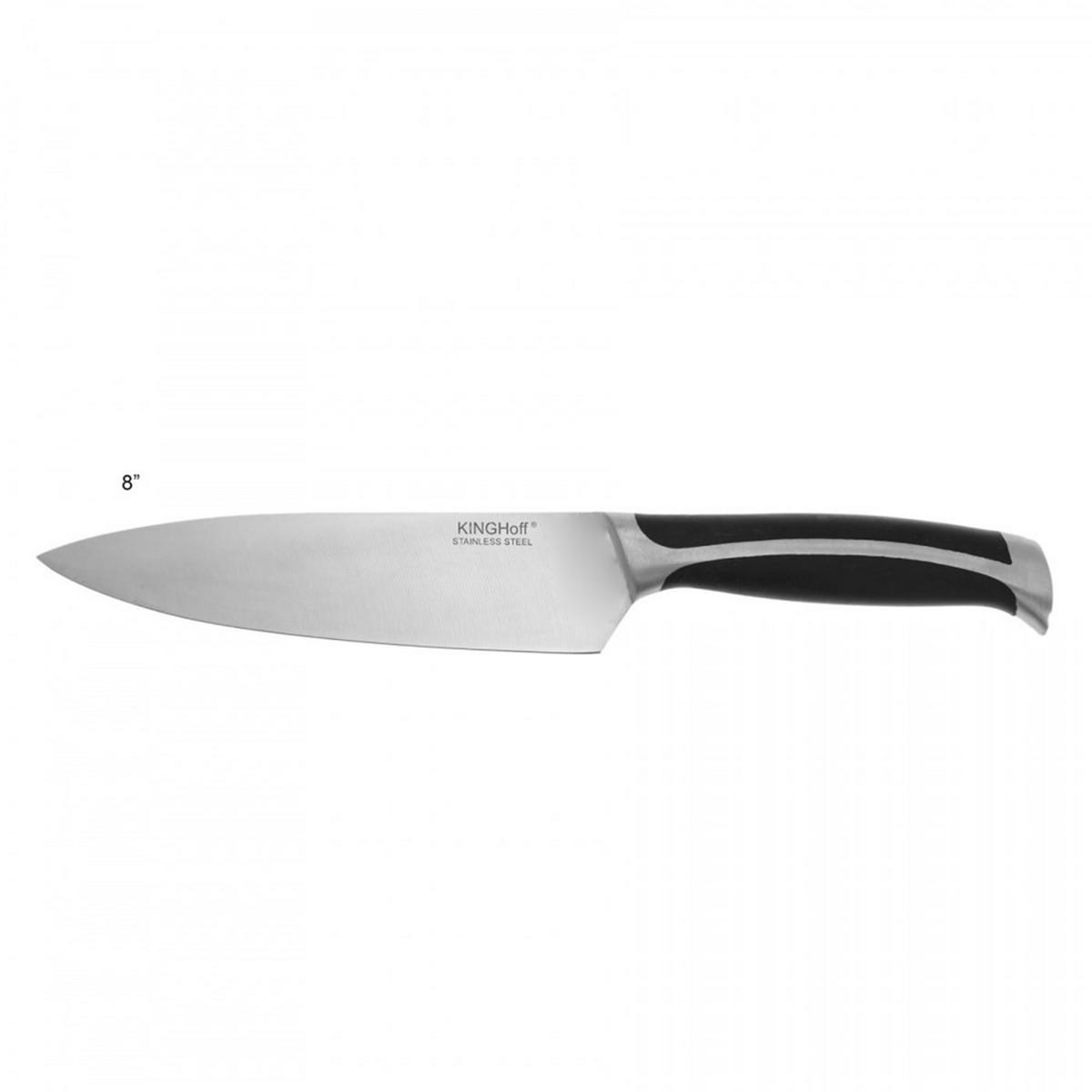 KOCHMESSER Silber 34/5/34 cm KH3430 - Silberfarben, Metall (34cm) - Kinghoff 