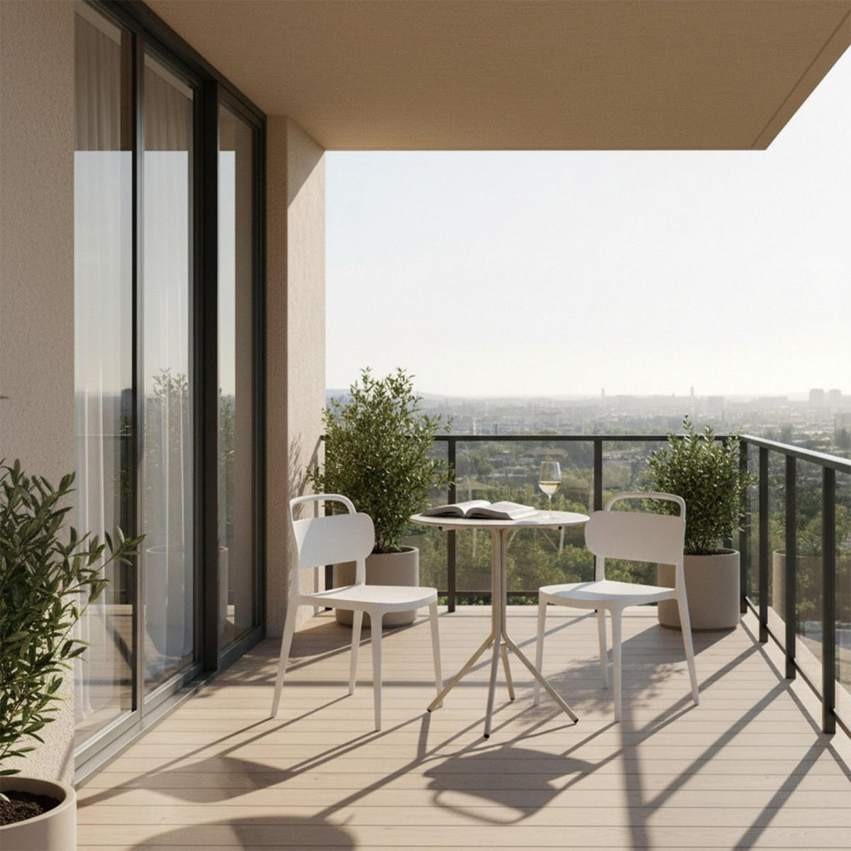 GARTENSTUHL Edda Weiß 47 cm x 78 cm 4er-Set - Weiß, Kunststoff (47/78/51cm) - Klast Home