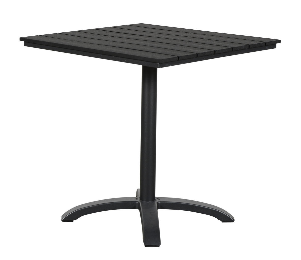 CAFÉTISCH, Alli, Schwarz, HDPE, 70 x 70 x 72 cm - Schwarz, Kunststoff (70/70/72cm) - ebuy24
