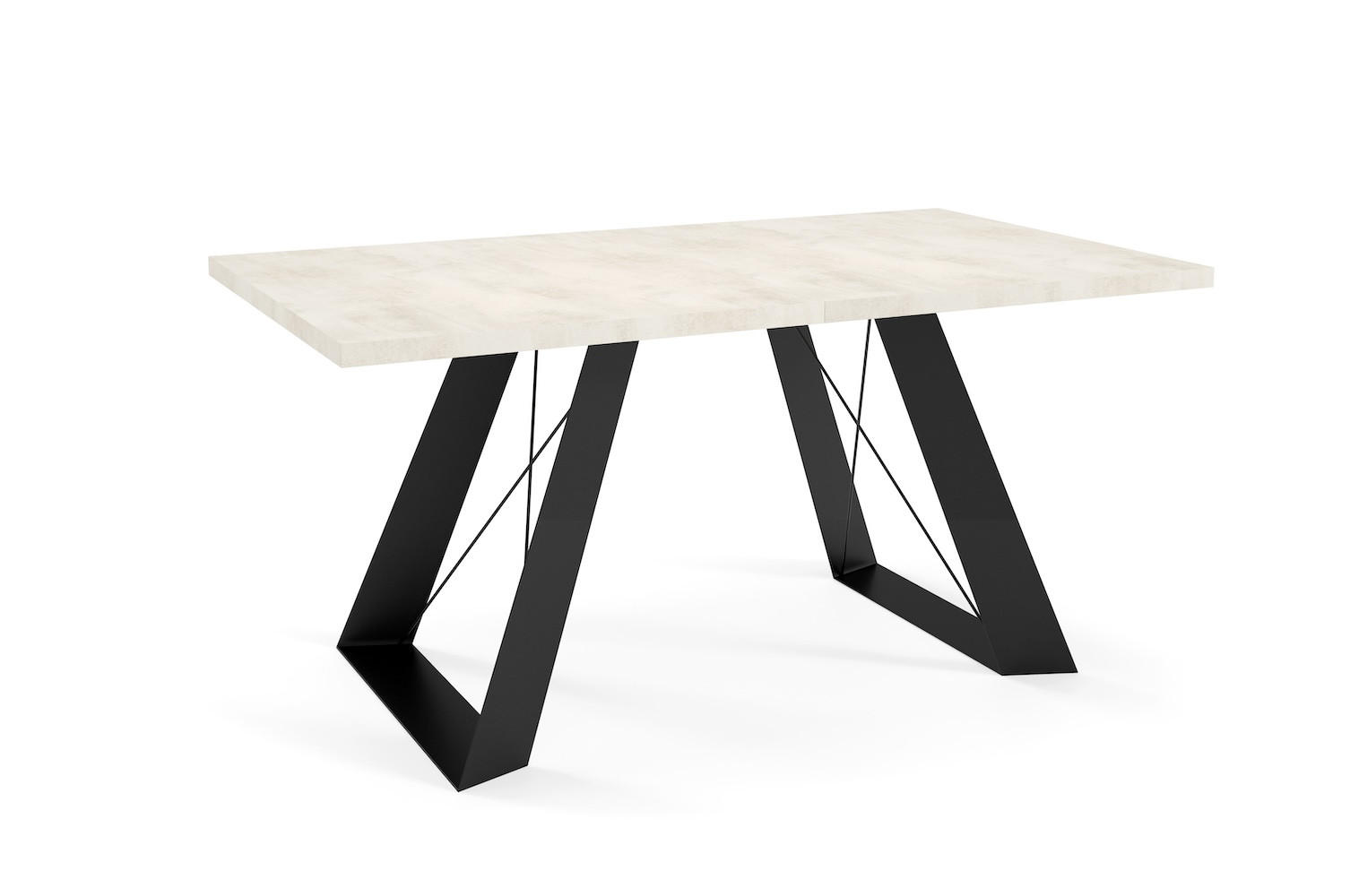 Feldmann-Wohnen ESSZIMMERTISCH Ecru 160cm × 90cm × 76cm