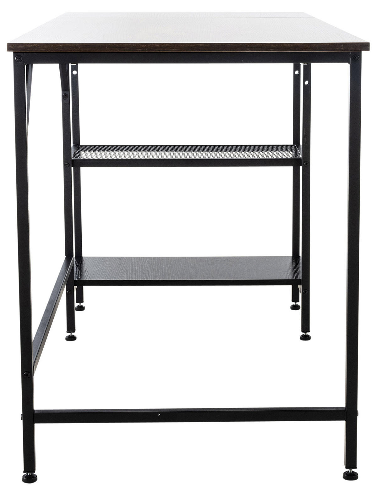 SCHREIBTISCH 120/60/76 cm Holz schwarz/braun - Schwarz/Braun, Holz/Metall (60/120/76cm) - CLP