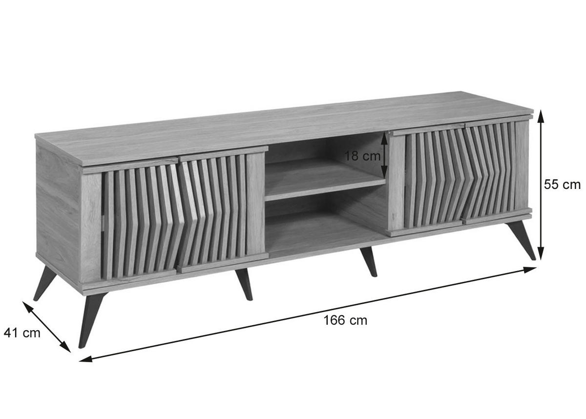 TV-RACK Braun - Braun, Holz (166/55/41cm) - MCW