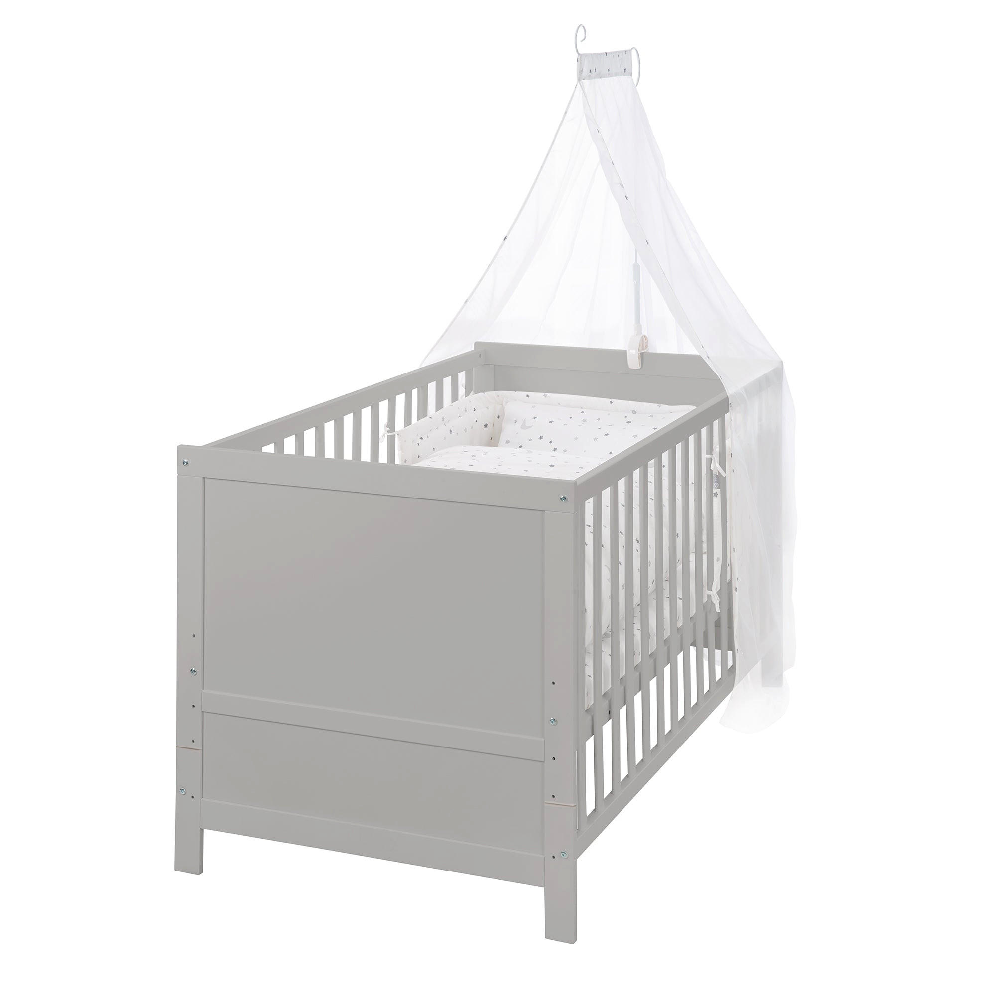 BABYBETT Sternenzauber 70 x 140 cm - Taupe, Holzwerkstoff (70/140cm) - Roba