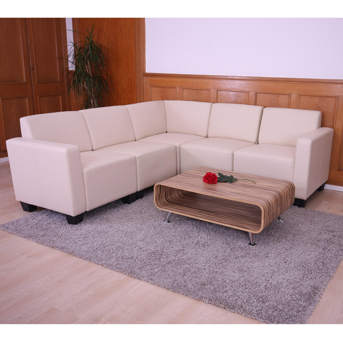 COUCH-GARNITUR 5 Beige - Beige, Textil (195/195cm) - MCW