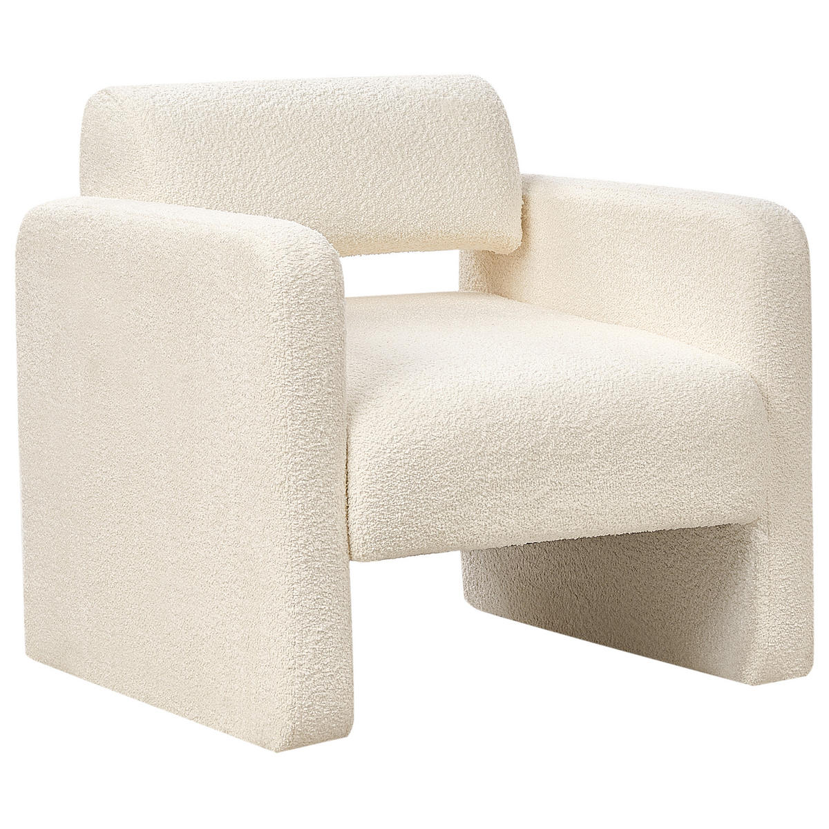 SESSEL Cremeweiß Hallsberg - Weiß, Textil (80/76/80cm) - Beliani