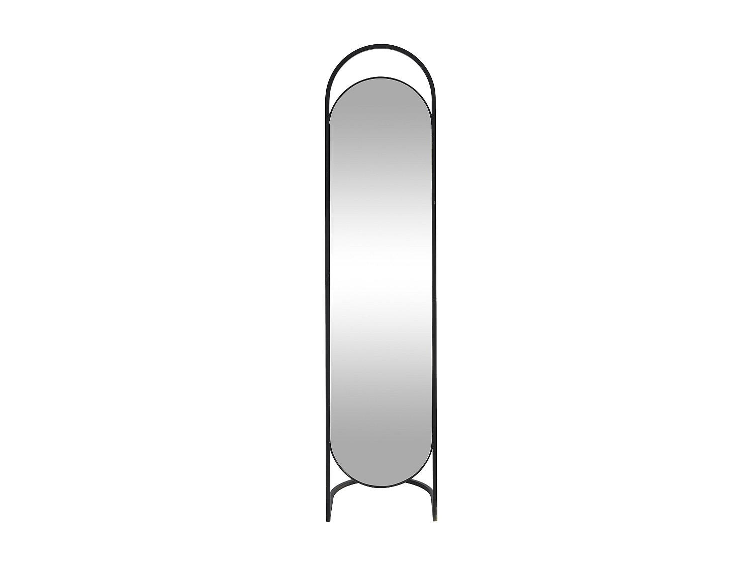 STANDSPIEGEL mit Füßen - 41 cm x 44 cm - metall - schwarz Zineb - Schwarz, Metall (41/171/44cm) - Vente-Unique