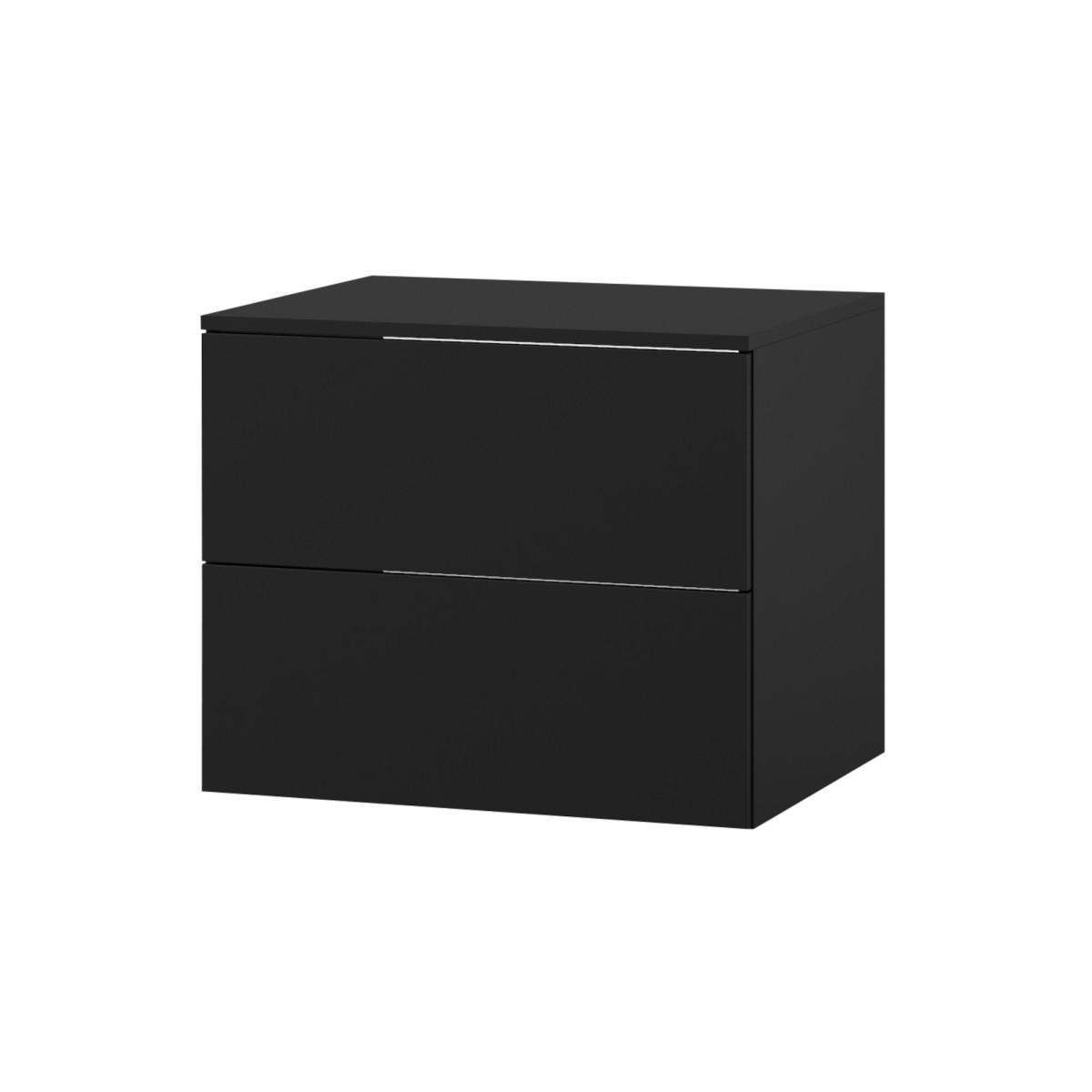 WASCHTISCHUNTERSCHRANK Color 2S 60 Schwarz - Schwarz, Holzwerkstoff (60/50/45cm) - mzm24