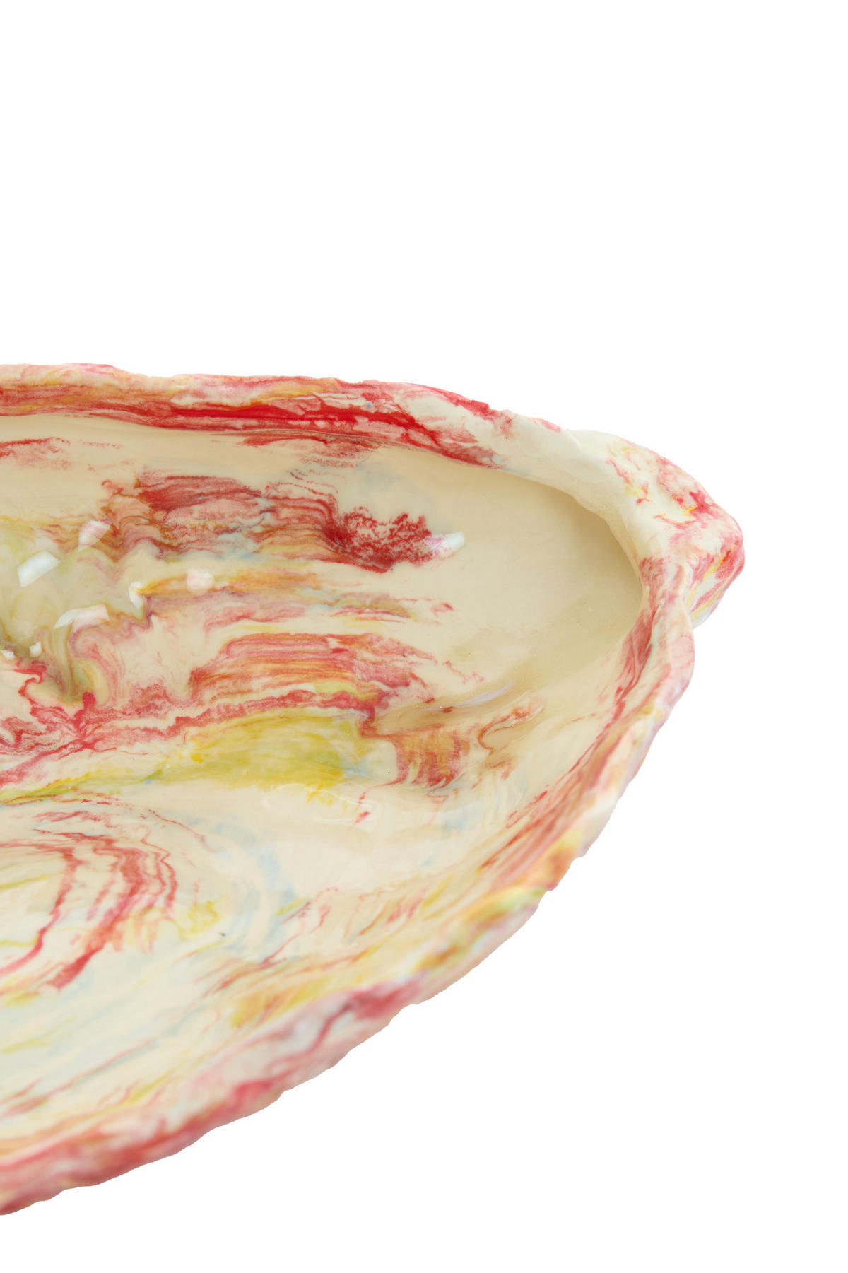 SCHALE Kalako Weiß 41/20,5/10 cm - Multicolor, Keramik (10cm) - Light & Living