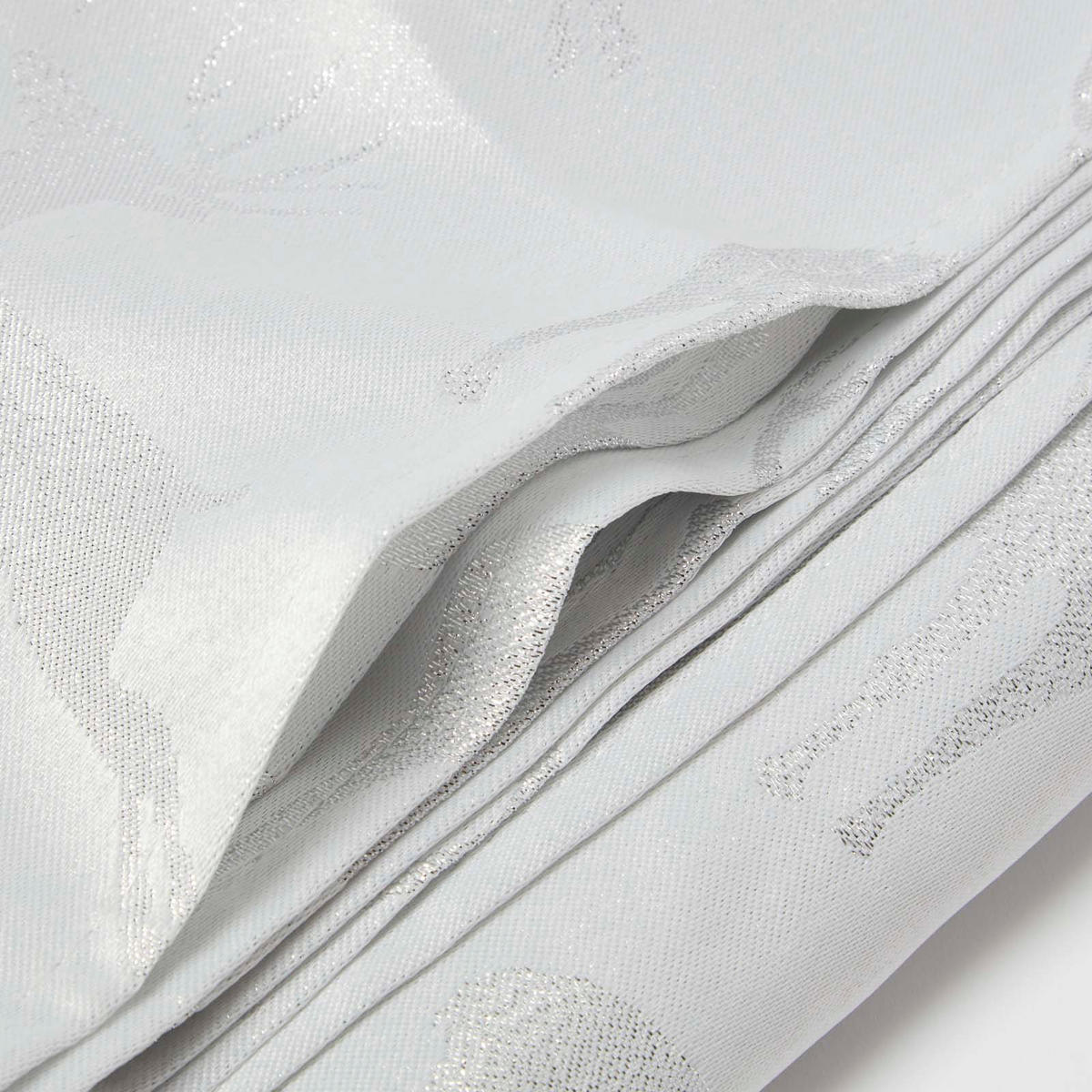 TISCHDECKE Weihnachten mit Hirsch-Motiv, silber, 130/230 cm - Silberfarben, Textil (132/228cm) - Homescapes