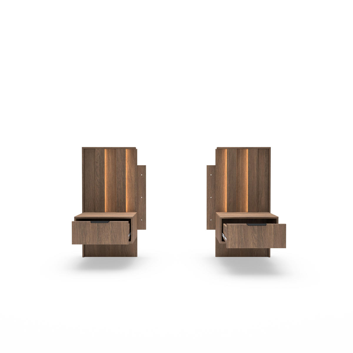 NACHTTISCH: Dunin-Eiche, 50,4 + 50,4 x 102 x 39,6 cm - Eichefarben, Holzwerkstoff (100.8/102/39.6cm) - 3XE LIVING