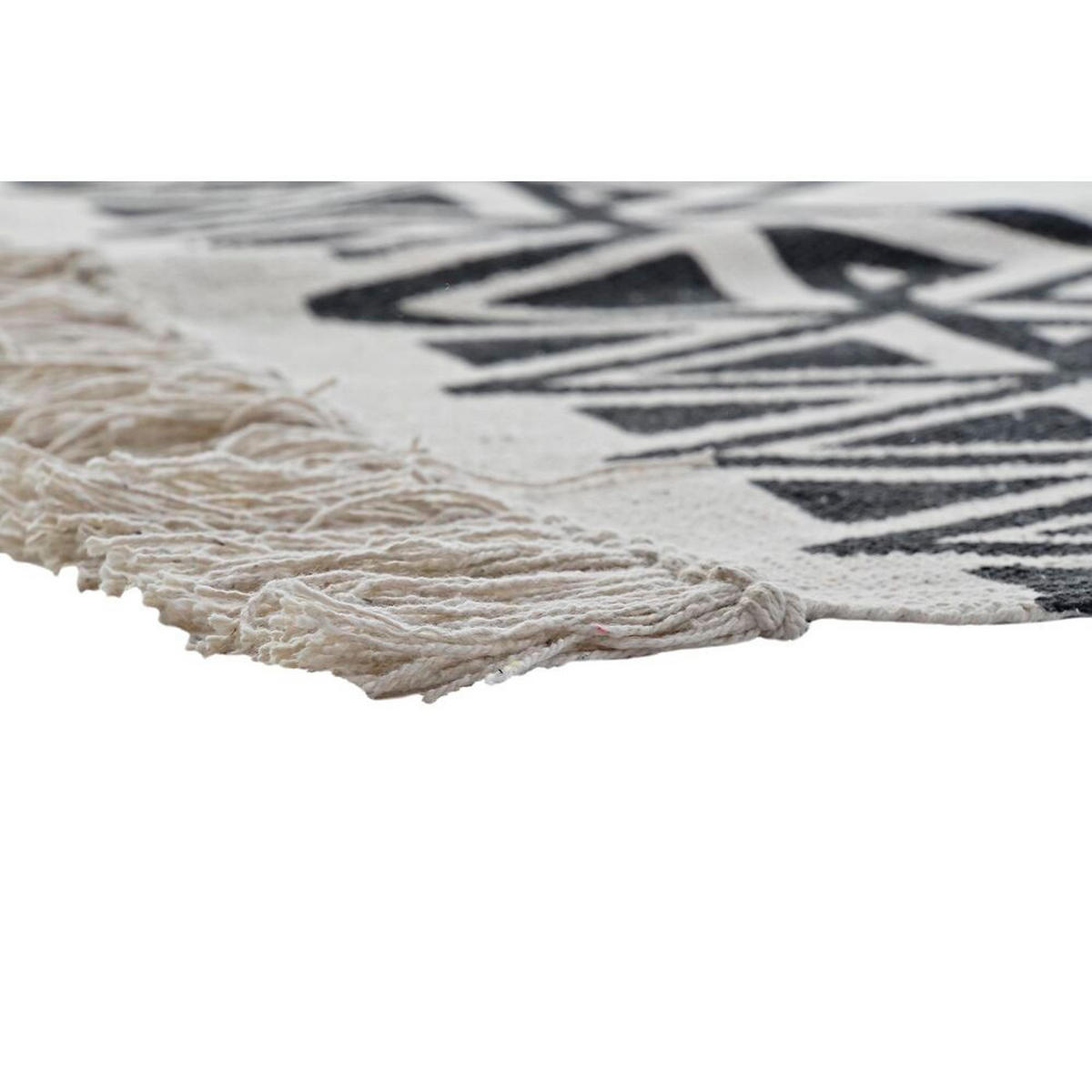 TEPPICH Schwarz Weiß Ikat (120 x 180 x 0,7 cm) - Multicolor, Textil (120/180cm) - DKD Home Decor