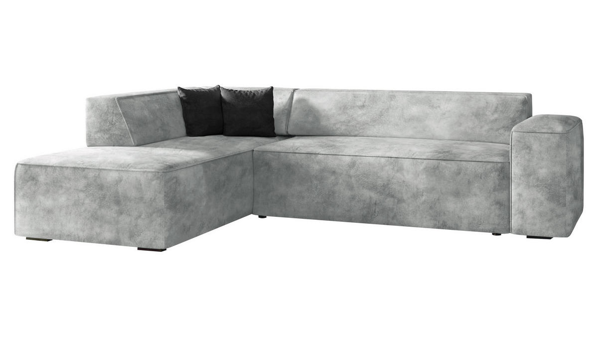 ECKSOFA Lordin Premium, Seite: Links - Hellgrau, Holz/Textil (267/205cm) - MIRJAN24