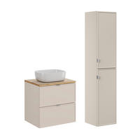 KOUPELNOVÝ NÁBYTEK 60.6cm Alba 2er-Set Kašmír - béžová, kompozitní dřevo (60.6/59/46cm) - Petits-meubles