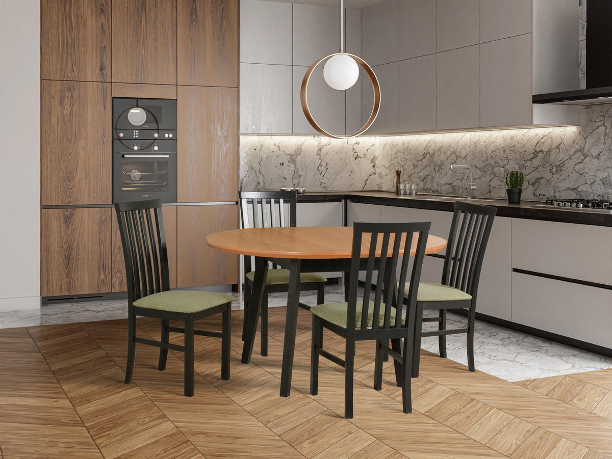 ESSTISCH Oslo 4, 100-130 cm, eiche - Wildeiche, Holz (130/100/75cm) - Leaf Design