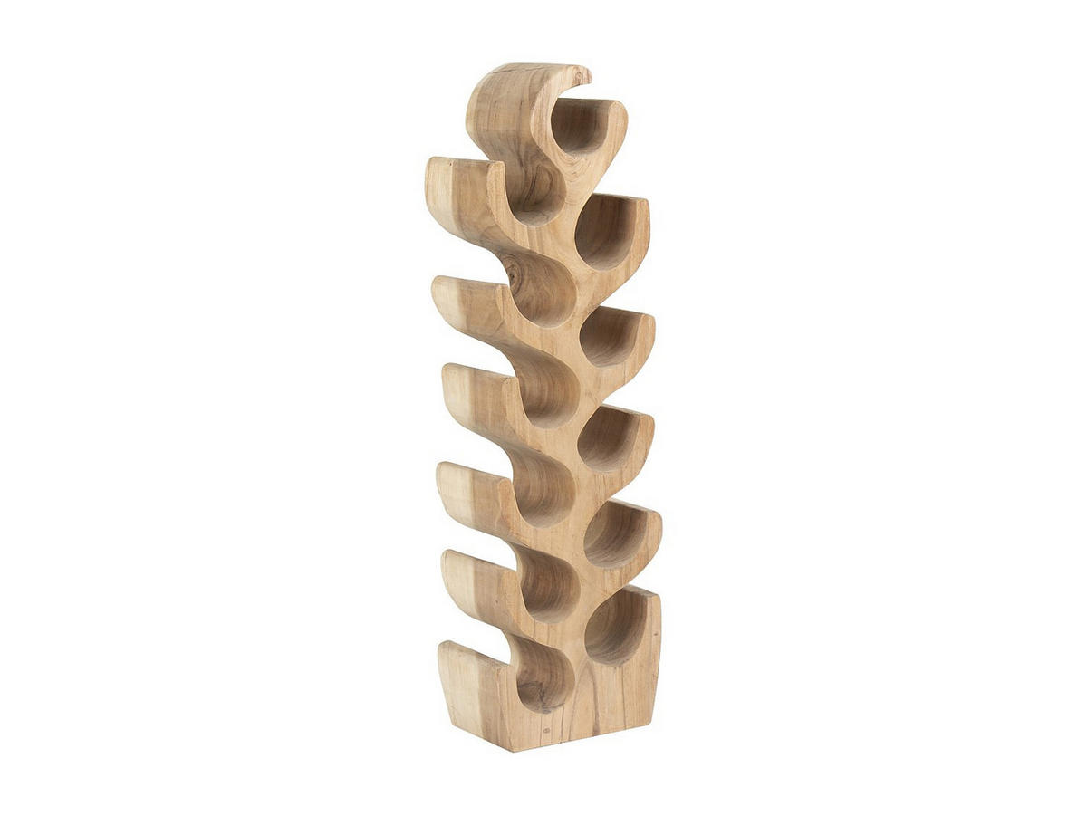 WEINREGAL - 28 cm x 19 cm - Holz, Platte - Naturfarben Hell - GUIMARAS - Naturfarben, Holz (28/100/19cm) - Vente-Unique