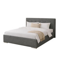 POLSTERBETT MILA 160 mit Lattenrost – Stoff Woolly 12 - Beige, Holzwerkstoff (160/200cm) - Kier Furniture