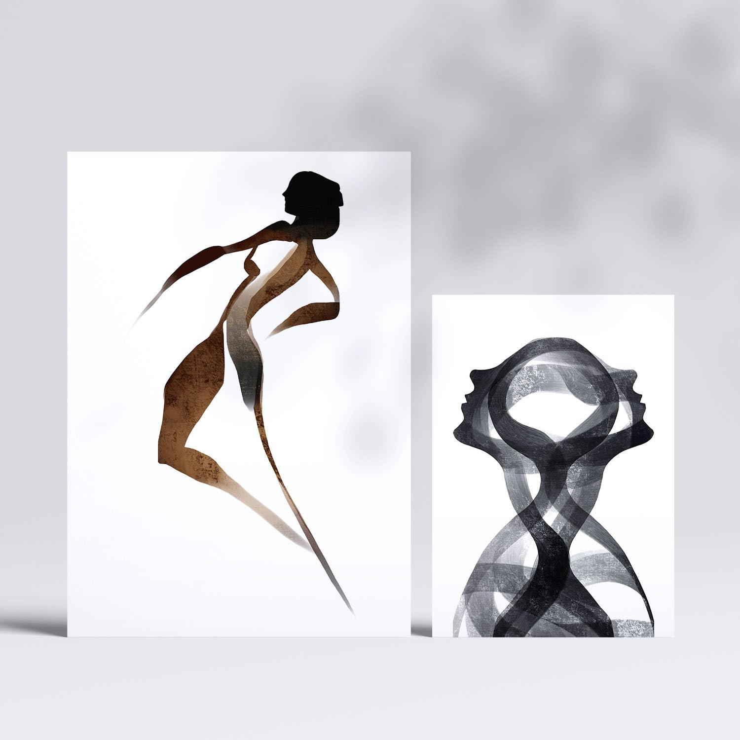 POSTER Set Mit 6 Körpertugend 2 In Liebhaber Abstrakt Ästhetische Dekorative Gemälde Für Ihr Wohnzimmer, Schlafzimmer, Zuhause A3 & A4 Rahmenlos - Klar, Papier (29/3cm) - Nacnic