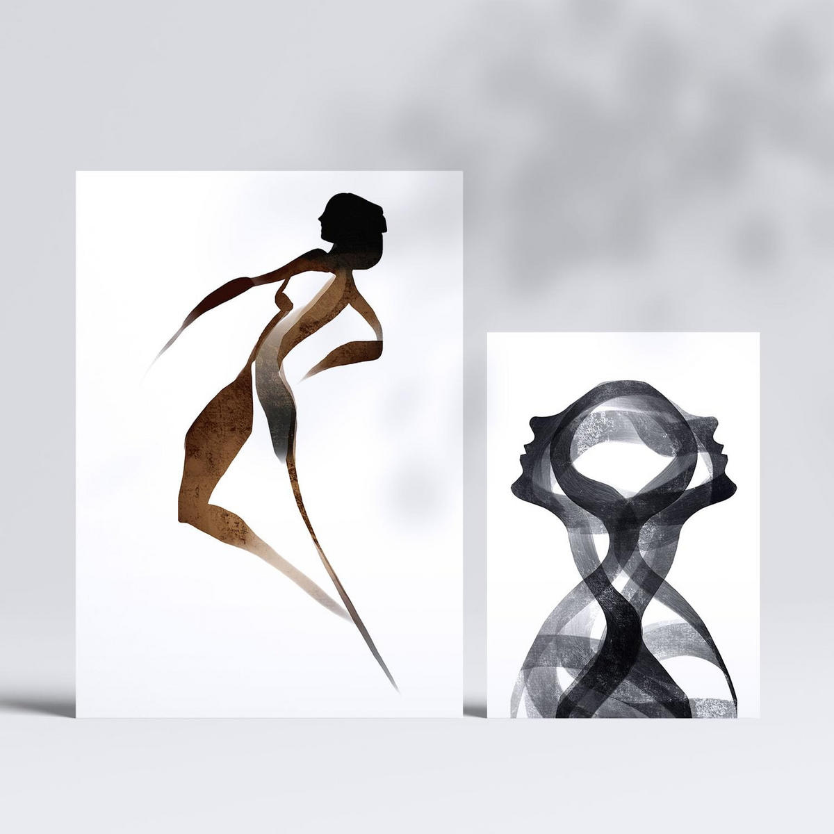 POSTER Set Mit 6 Body Virtue 2 in abstrakten Liebhabern Größe A3 & A4 Rahmenlos - Klar, Papier (29.7/1cm) - Nacnic
