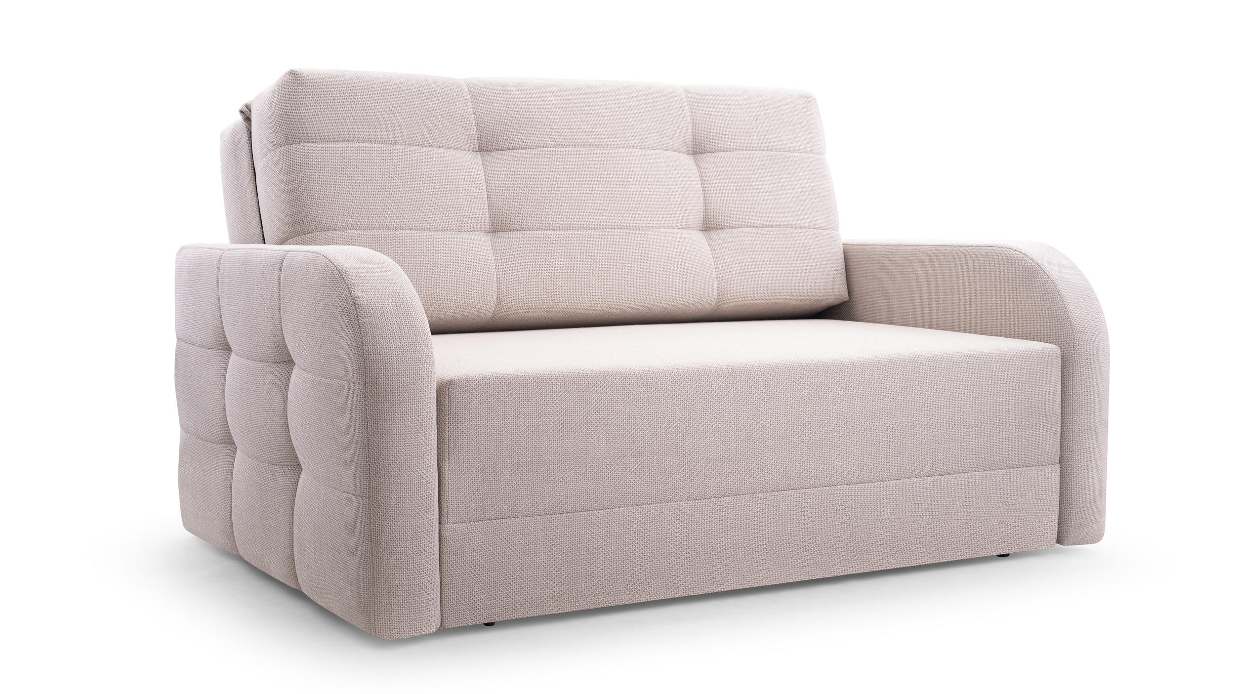 SCHLAFSOFA Porto 120 - Beige (BRAGI 28) - Beige, Holz (141/90/100cm) - Möblo