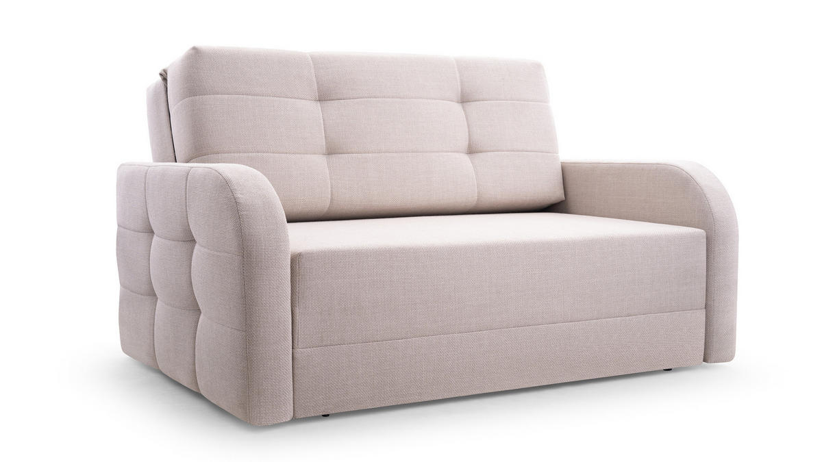 SCHLAFSOFA Porto 120 - Beige (BRAGI 28) - Beige, Holz (141/90/100cm) - Möblo