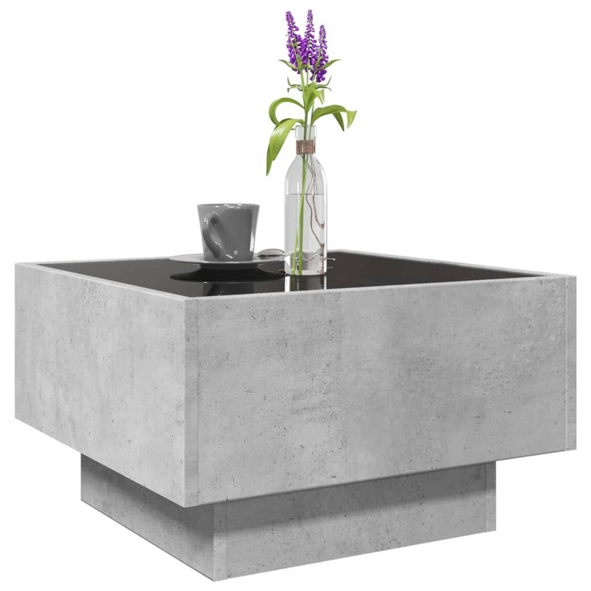 LED-COUCHTISCH Betongrau 50/50/30 Cm Holzwerkstoff - Grau, Holzwerkstoff (50/50/30cm) - vidaXL