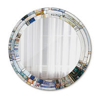 SPIEGEL Ø60 cm Rund mit Aufdruck - Perlmutt, Glas (60/60/0.4cm) - TULUP
