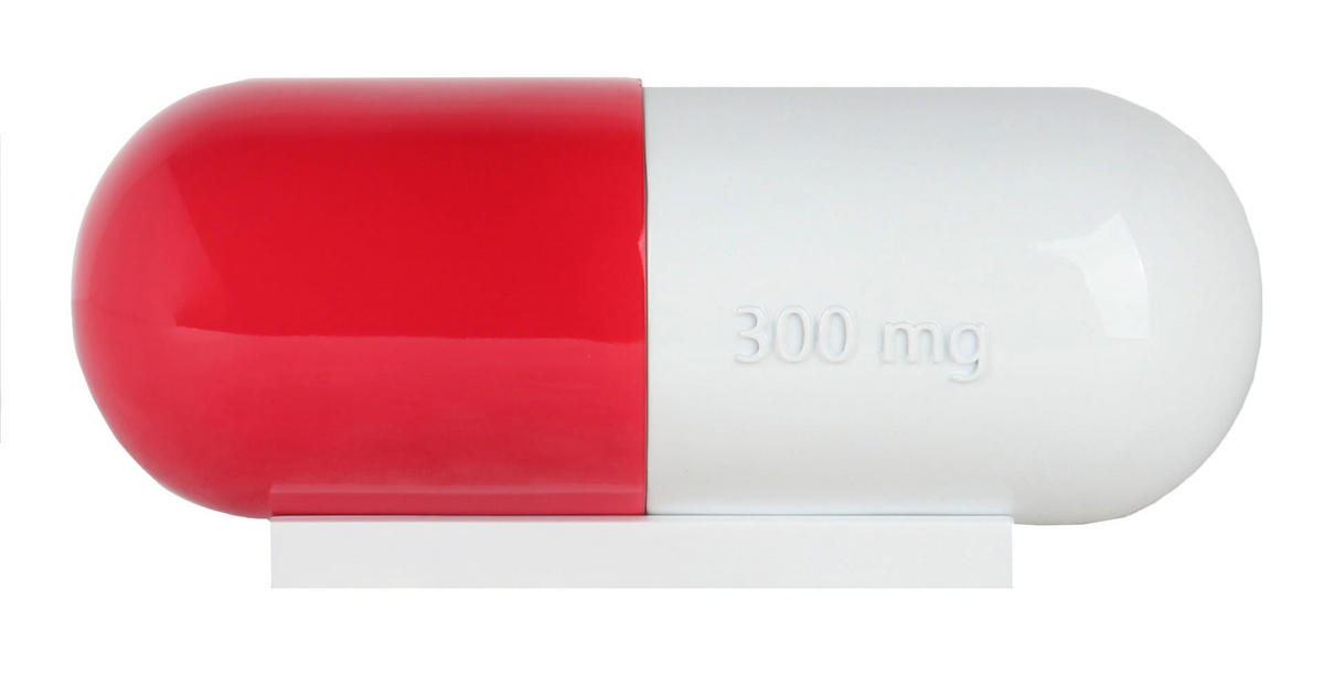 SKULPTUR Rot 32/13 cm - Rot, Stein (1.5/13/12cm) - KUNSTLOFT