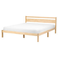 POSTEL s roštem 160/200 cm Borovicové dřevo Světle hnědá Mercurer - hnědá/světle hnědá, dřevo (160/200cm) - Beliani