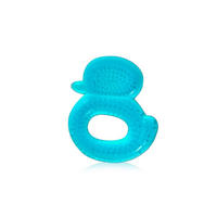 BEISSRING Ente blau mit Wasser gefüllt, Zahnhilfe, Kühlbeißring, ab 3 Monaten - Blau, Kunststoff (8/9cm) - Lorelli