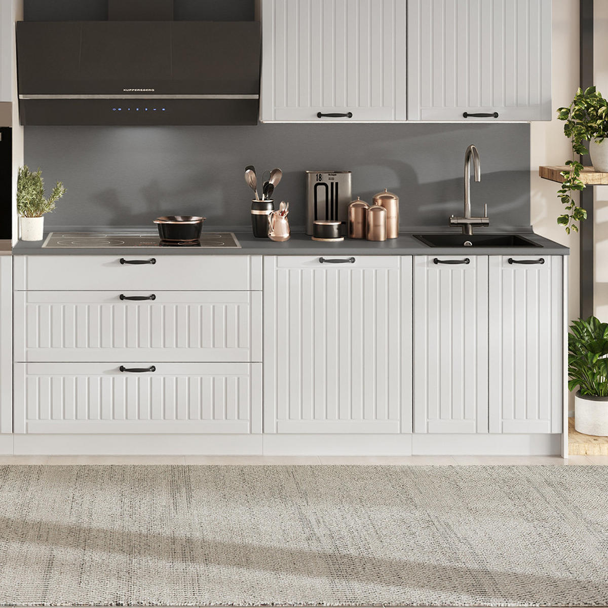 KUCHYŇSKÁ PRACOVNÍ DESKA R-Line, Platina, 160 cm - platinová, kompozitní dřevo (160/2.8/60cm) - Vicco