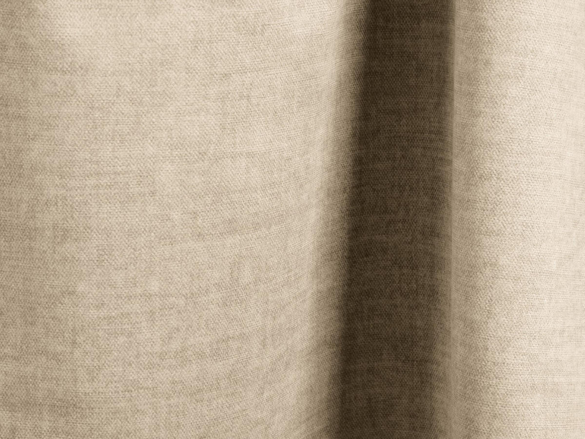 SOFA modular Martina aus Samt leichtes beige 3 Sitzplätze - Creme, Textil (240/75/106cm) - Micadoni
