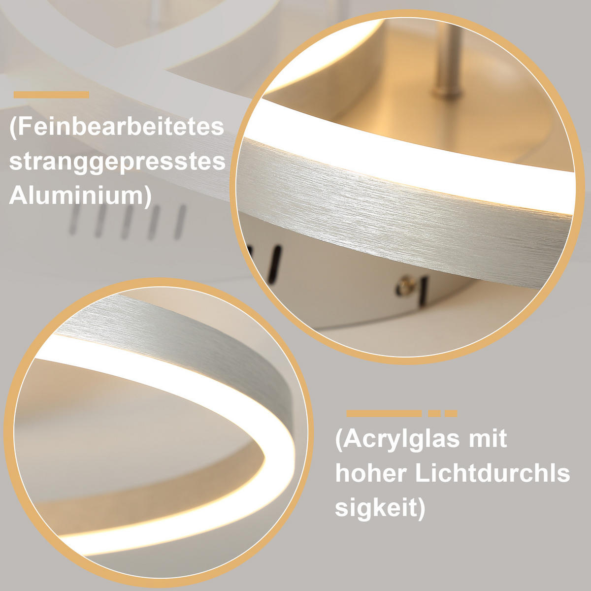 LED-DECKENLEUCHTE Kirak 58/24/82 cm - Silberfarben, Metall (82/58/24cm) - ZMH