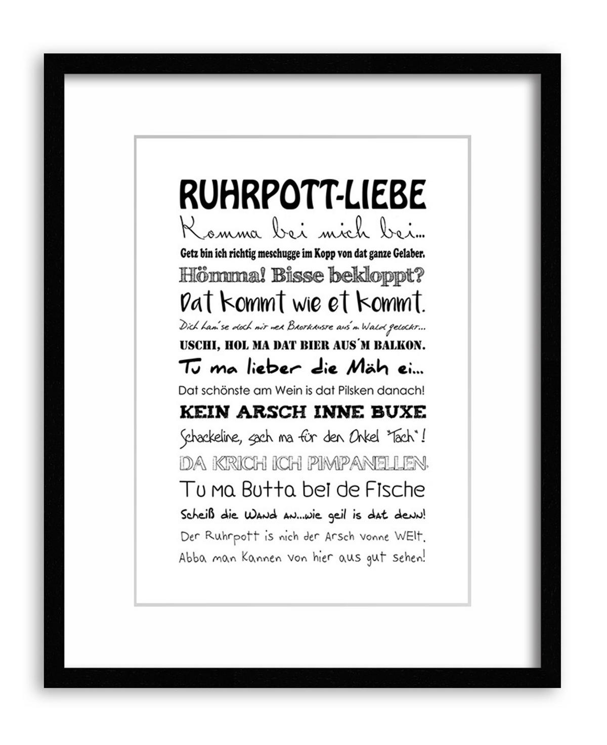 POSTER DIN A4 21x29,7 cm Ruhrpott Ruhrgebiet Sprüche - Weiß, Papier (21/29.7/2cm) - artissimo