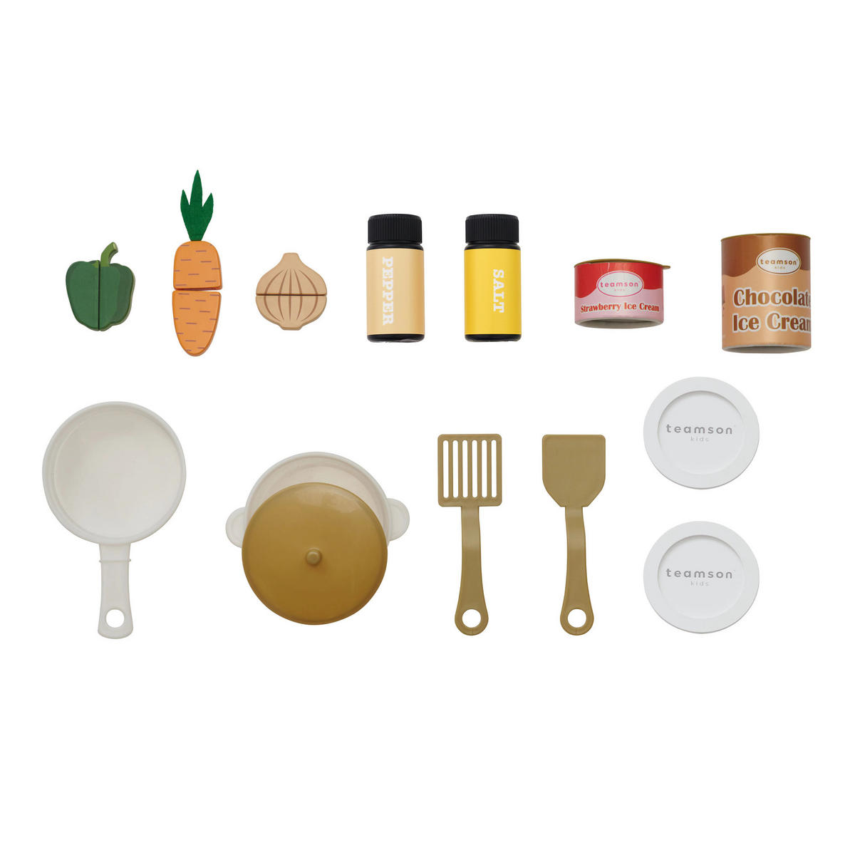 KINDERKUCHE Modulare Holz mit Kühlschrank, 92cm, Grun - Grün, Holzwerkstoff (104/30/92cm) - Teamson Kids