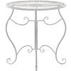 GARTENTISCH rund Ø70 cm Metall Antik Weiß - Weiß, Metall (70/70/72cm) - CLP