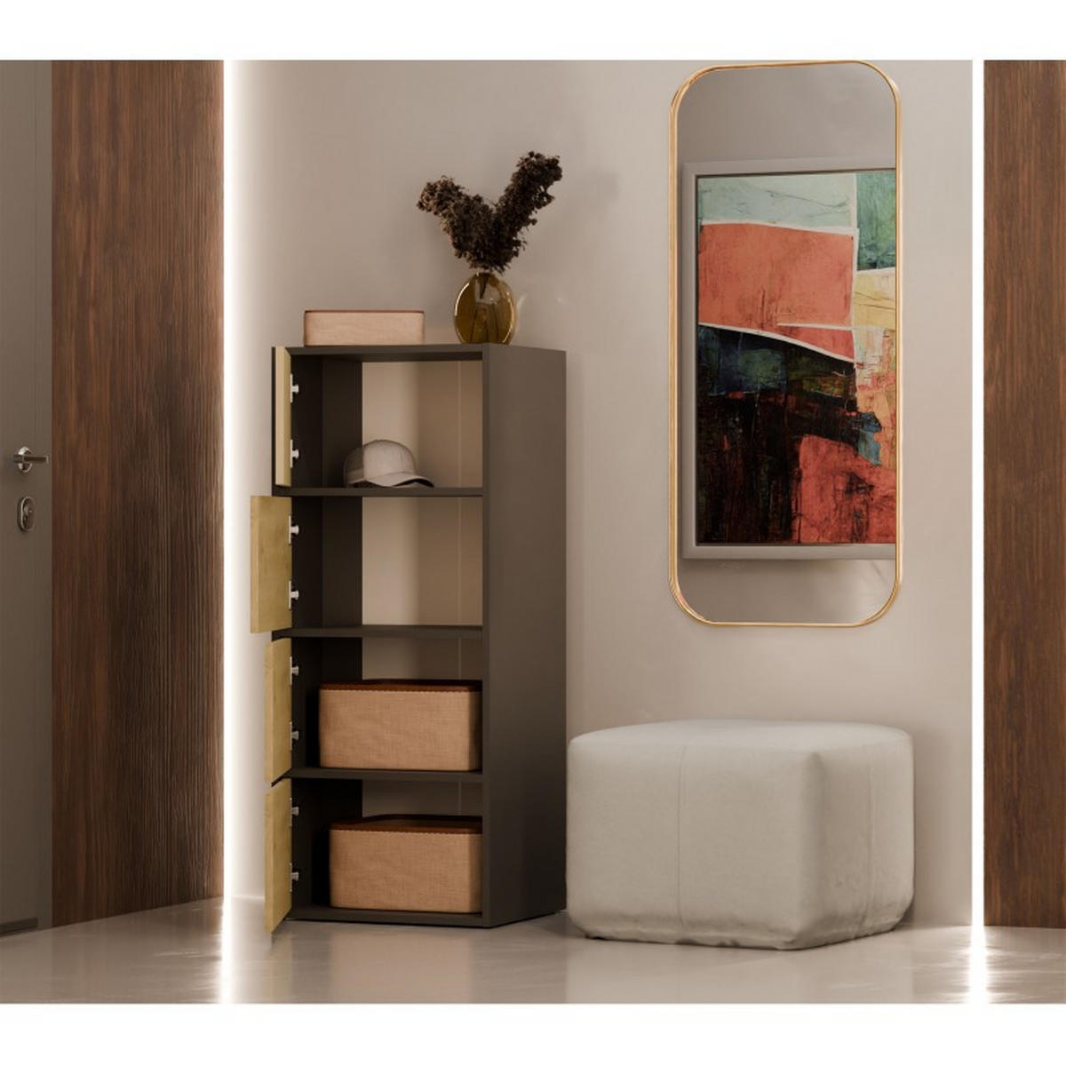 KOMMODE Anthrazit, Artisan 50/119/40 - Anthrazit, Holzwerkstoff (50/119/40cm) - RAUMHIRSCH FURNITURE