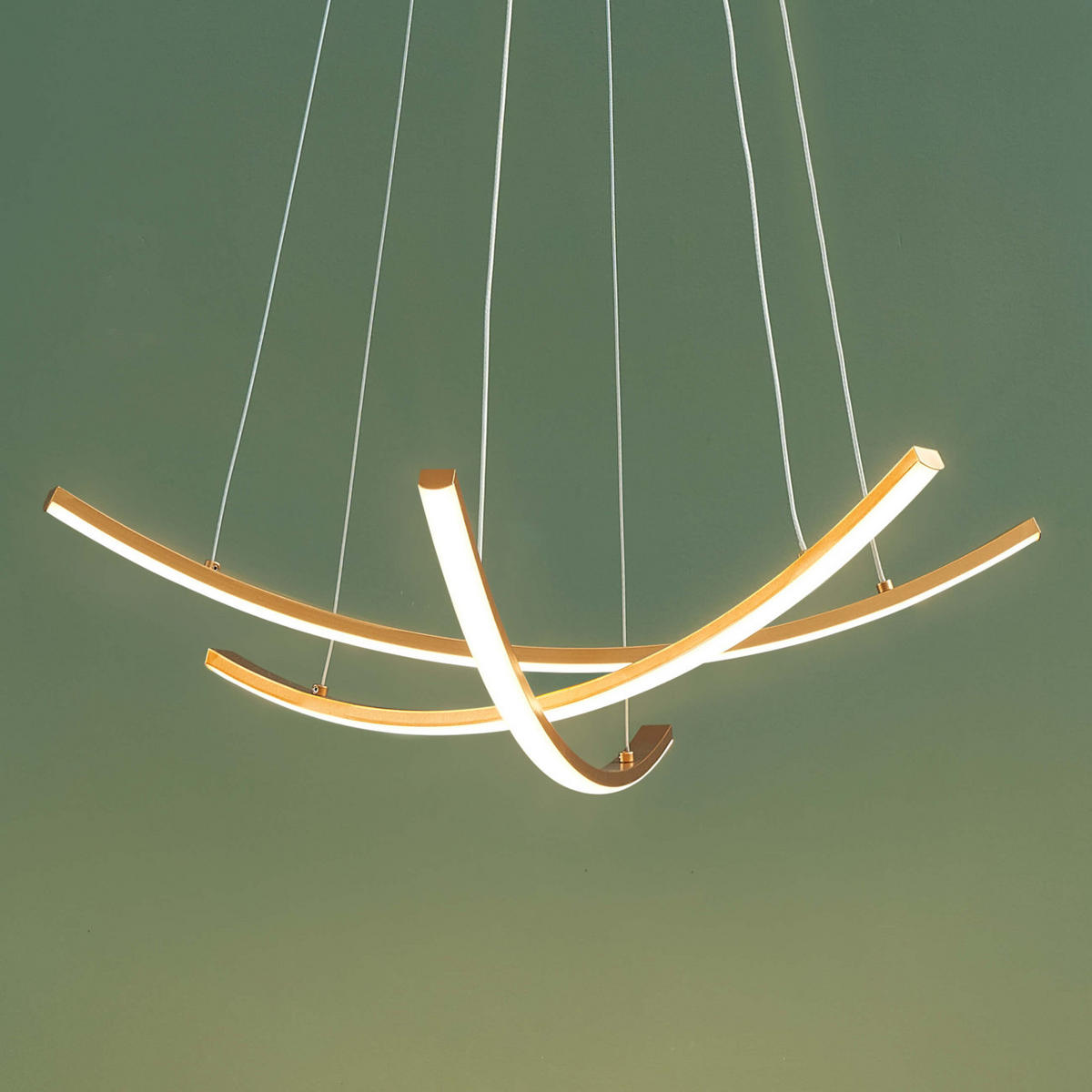 HÄNGELEUCHTE Heidi, Gold / Messing, 60cm - Goldfarben, Metall (60/60/16cm) - KOSILUM