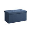 SITZTRUHE SITZBANK INDUSTRIE-DESIGN - Blau, Holzwerkstoff (38/38/76cm) - Hansiro