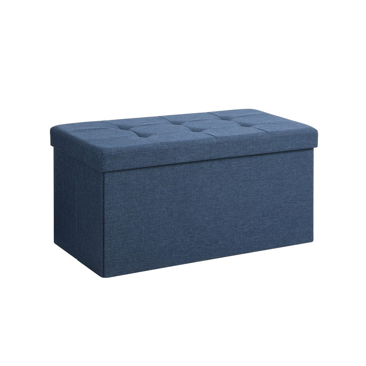 SITZTRUHE SITZBANK INDUSTRIE-DESIGN - Blau, Holzwerkstoff (38/38/76cm) - Hansiro
