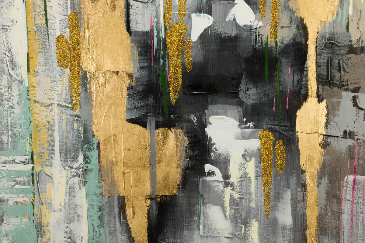 ÖLGEMÄLDE 120/80 cm - Gelb, Holz/Textil (120/80cm) - KUNSTLOFT