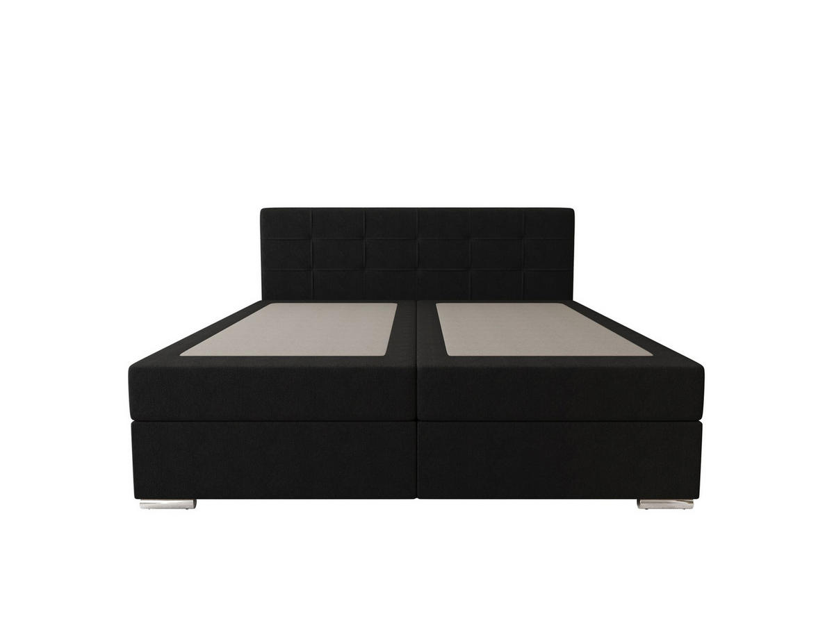 BOXBETT ZILANO 1 mit Matratze H3 und Topper 180x200 Cosmic 100 - Schwarz, Holz/Textil (180/200cm) - Bedante