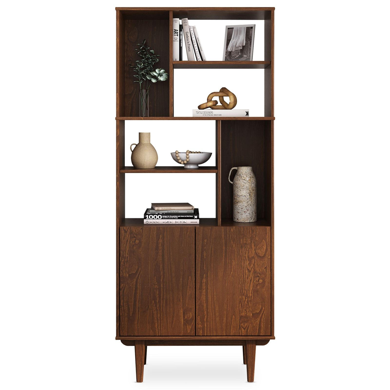 Idimex Wohnzimmerschrank Kastanien 80x188x37 cm