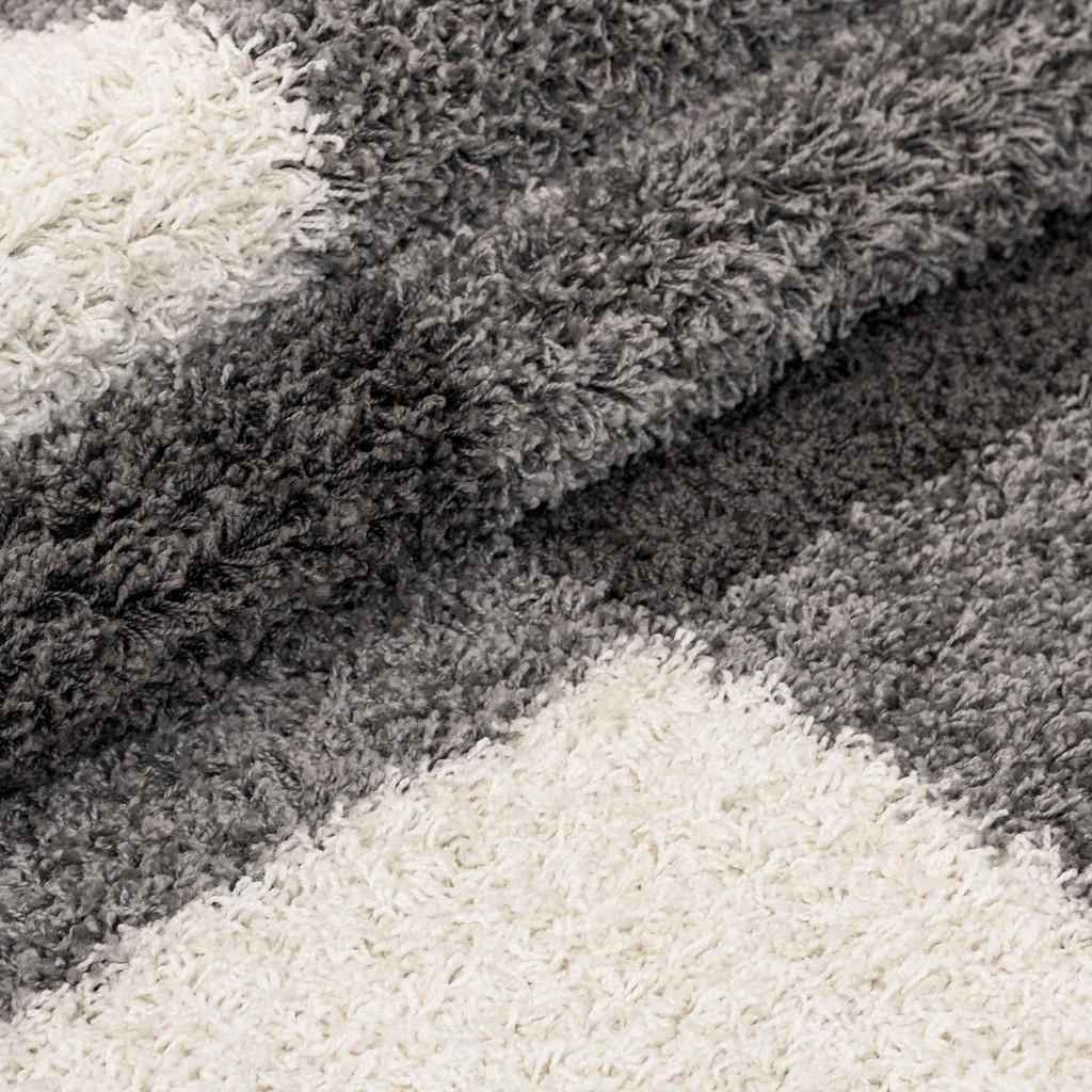Thumbnail - Kadima Design Teppich, Hellgrau, Textil, Kariert, Rund, 200x200 cm, pflegeleicht, Teppiche & Böden, Teppiche, Hochflorte...