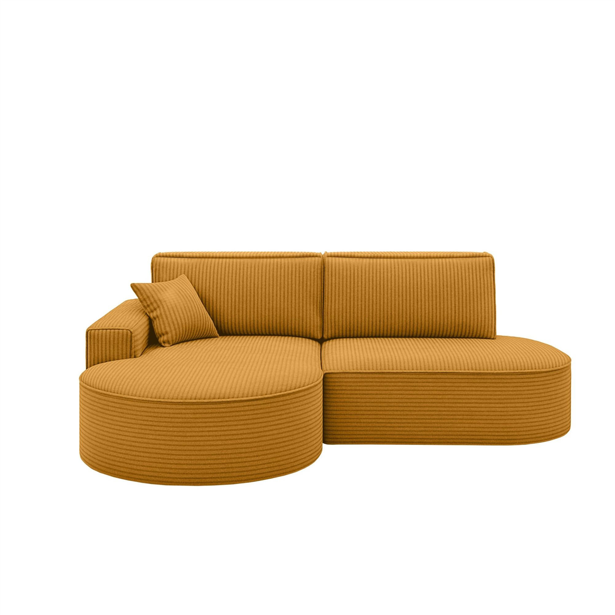 Thumbnail - Fun Möbel Ecksofa, Gelb, Textil, Ottomane links, 278x179 cm, Wohnzimmer, Sofas & Couches, Wohnlandschaften, Ecksofas