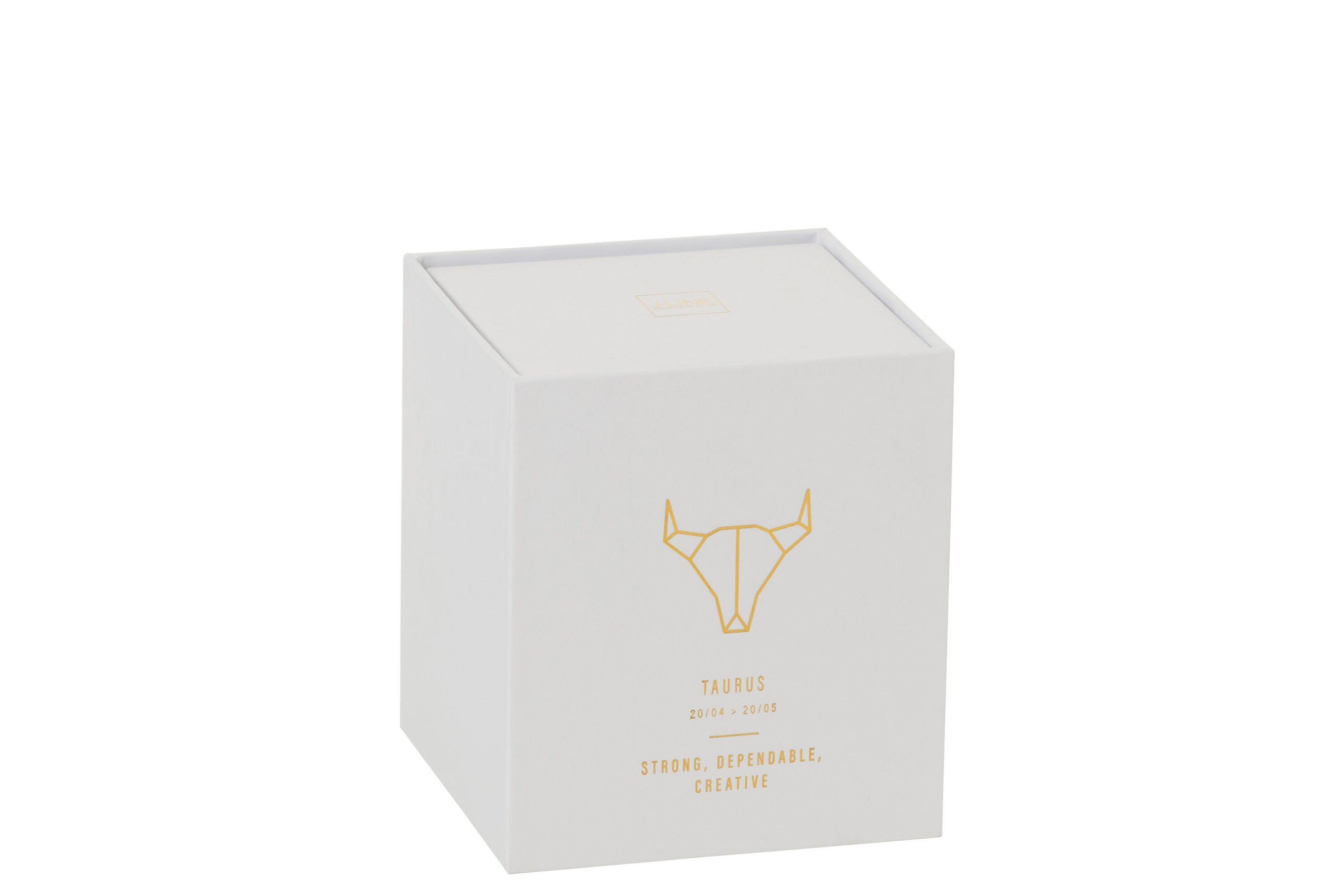 DUFTKERZE ASTRO STIER - Weiß - 50 Std. - Weiß, Paraffin (8/9.5cm) - J-Line