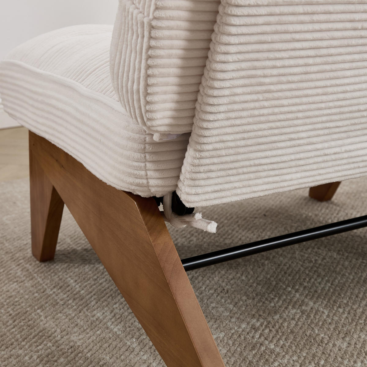 SESSEL Relaxsessel mit Fußstütze & Lendenkissen,verstellbar,Beige - Beige, Holz (73/90/59cm) - LVHOM