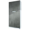 BÜROSCHRANK Logan Fronten in Beton Dunkel Optik - Dunkelgrau, Holzwerkstoff (82/185/37cm) - Vladon