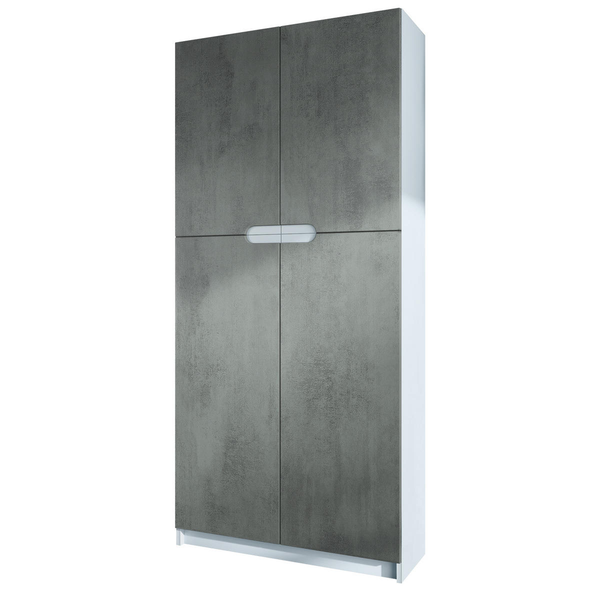 BÜROSCHRANK Logan Fronten in Beton Dunkel Optik - Dunkelgrau, Holzwerkstoff (82/185/37cm) - Vladon